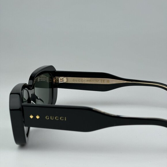 Gucci GG1531SK 001 BRAND NEW Sunglasses Black Grey Unisex Rectangle - Picture 12 of 14